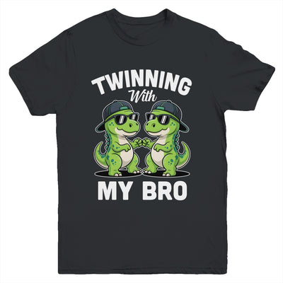 Twinning With My Bro T-Rex Dinosaur Twin Day Spirit Week Youth Shirt | teecentury