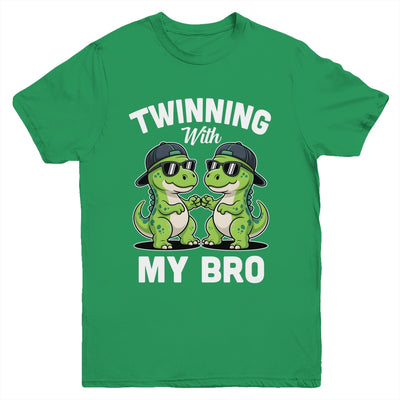 Twinning With My Bro T-Rex Dinosaur Twin Day Spirit Week Youth Shirt | teecentury
