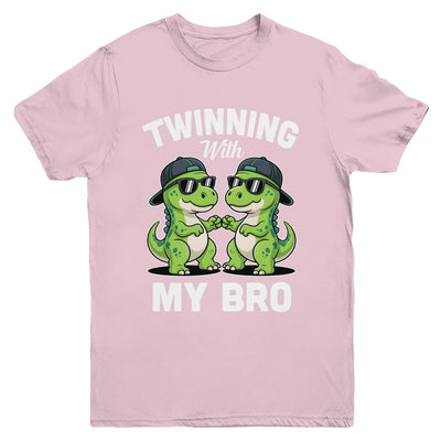 Twinning With My Bro T-Rex Dinosaur Twin Day Spirit Week Youth Shirt | teecentury