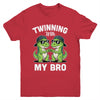 Twinning With My Bro T-Rex Dinosaur Twin Day Spirit Week Youth Shirt | teecentury