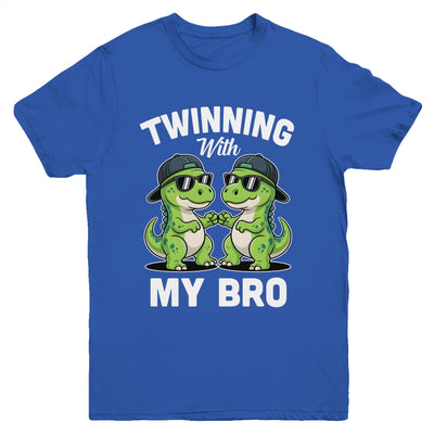 Twinning With My Bro T-Rex Dinosaur Twin Day Spirit Week Youth Shirt | teecentury