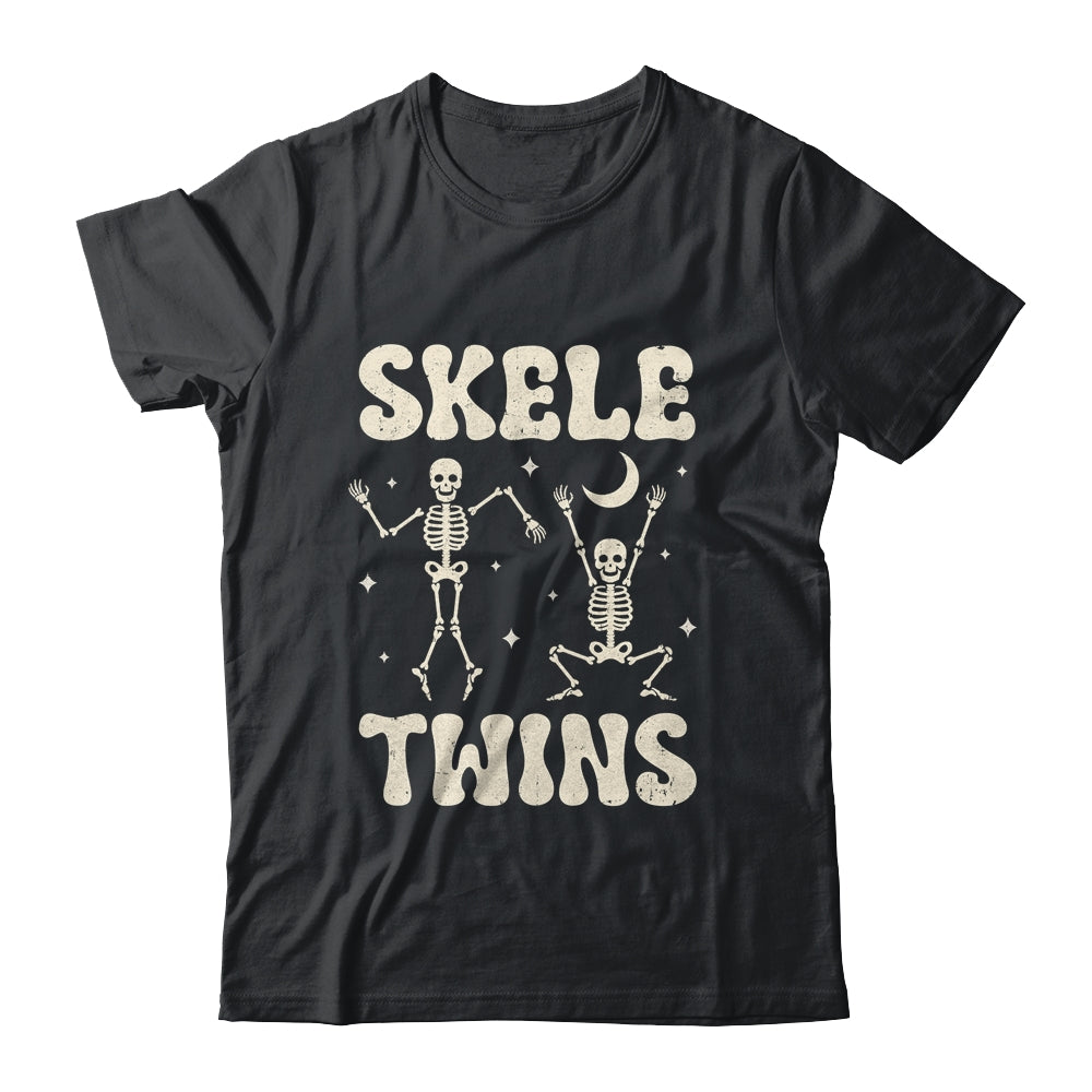 Twins Halloween Matching Skeletwins Funny Dancing Skeletons Shirt & Hoodie | teecentury