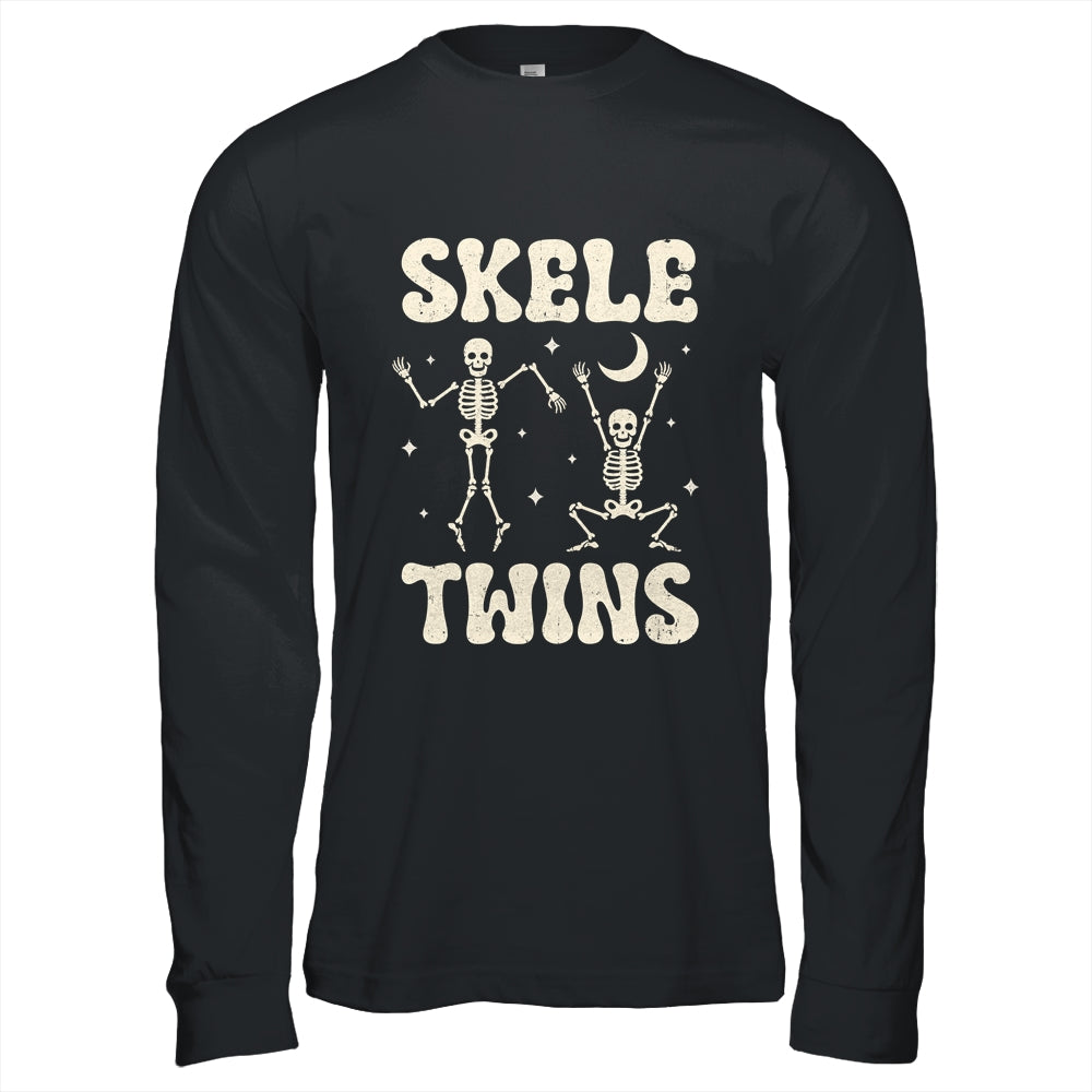 Twins Halloween Matching Skeletwins Funny Dancing Skeletons Shirt & Hoodie | teecentury
