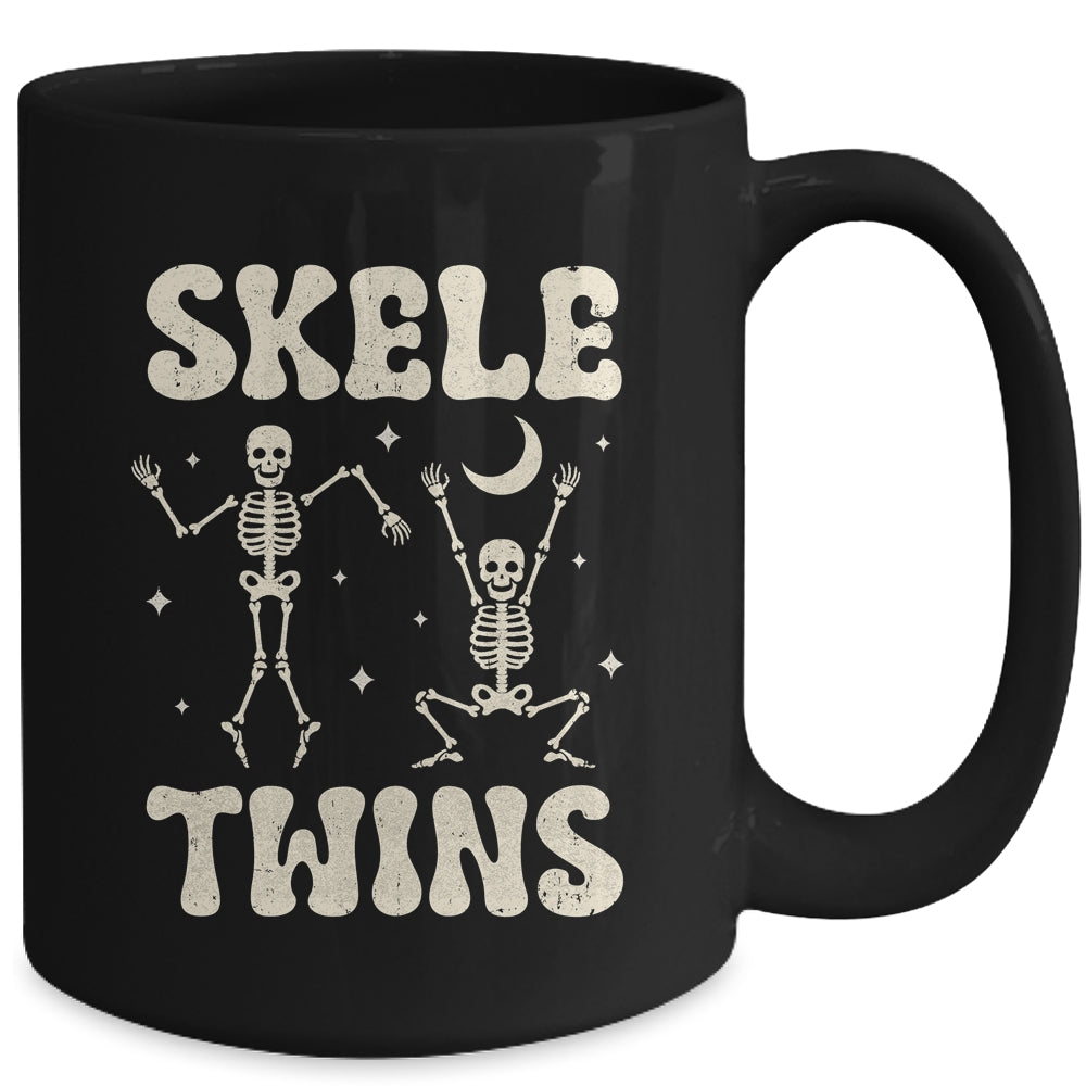 Twins Halloween Matching Skeletwins Funny Dancing Skeletons Mug | teecentury