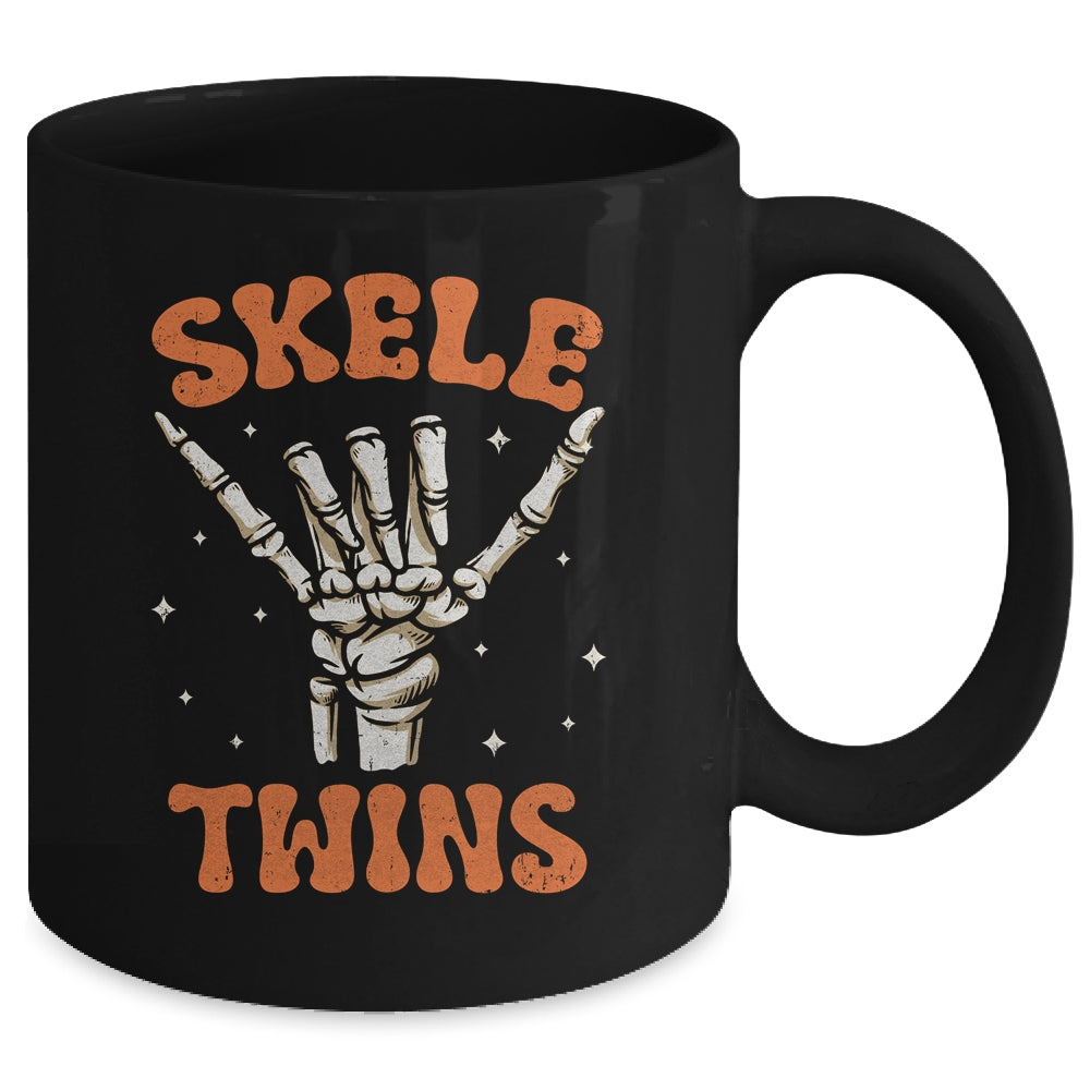 Twins Halloween Matching Skeletwins Funny Skeletons Dancing Mug | teecentury