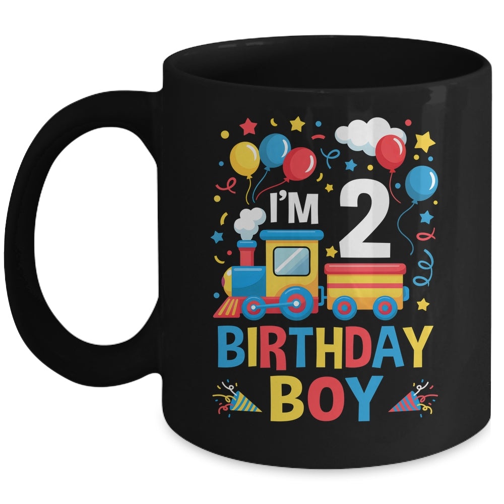Two 2yr 2nd Kids Boys Girls Train Birthday Boy 2 Years Old Mug | teecentury