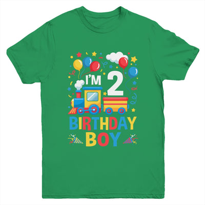 Two 2yr 2nd Kids Boys Girls Train Birthday Boy 2 Years Old Youth Shirt | teecentury