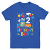 Two 2yr 2nd Kids Boys Girls Train Birthday Boy 2 Years Old Youth Shirt | teecentury