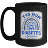 Type 1 Diabetes T1D Mom Diabetes Awareness Leopard Rainbow Mug | teecentury