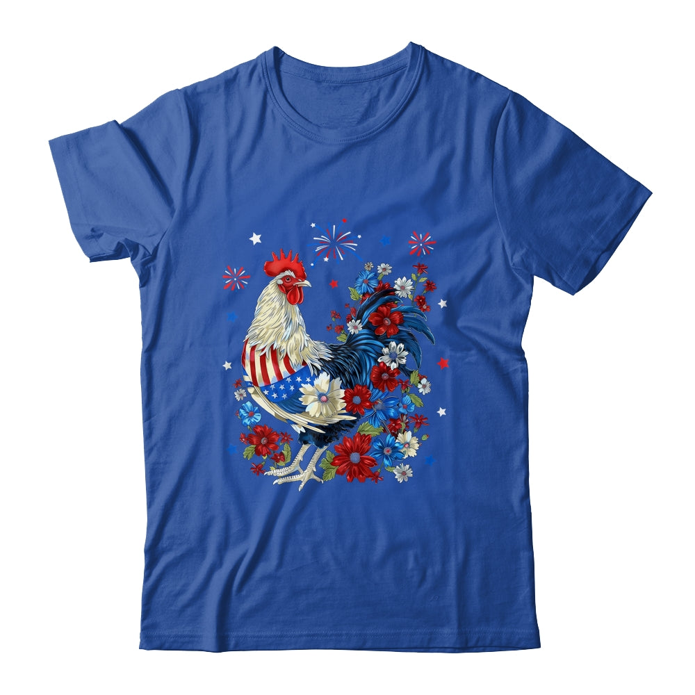 USA American Flag Chicken Lover 4th Of July Patriotic Farmer Shirt & Tank Top | teecentury