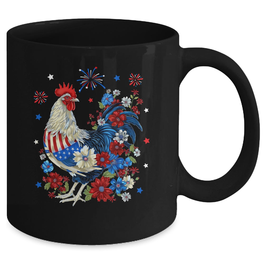 USA American Flag Chicken Lover 4th Of July Patriotic Farmer Mug | teecentury