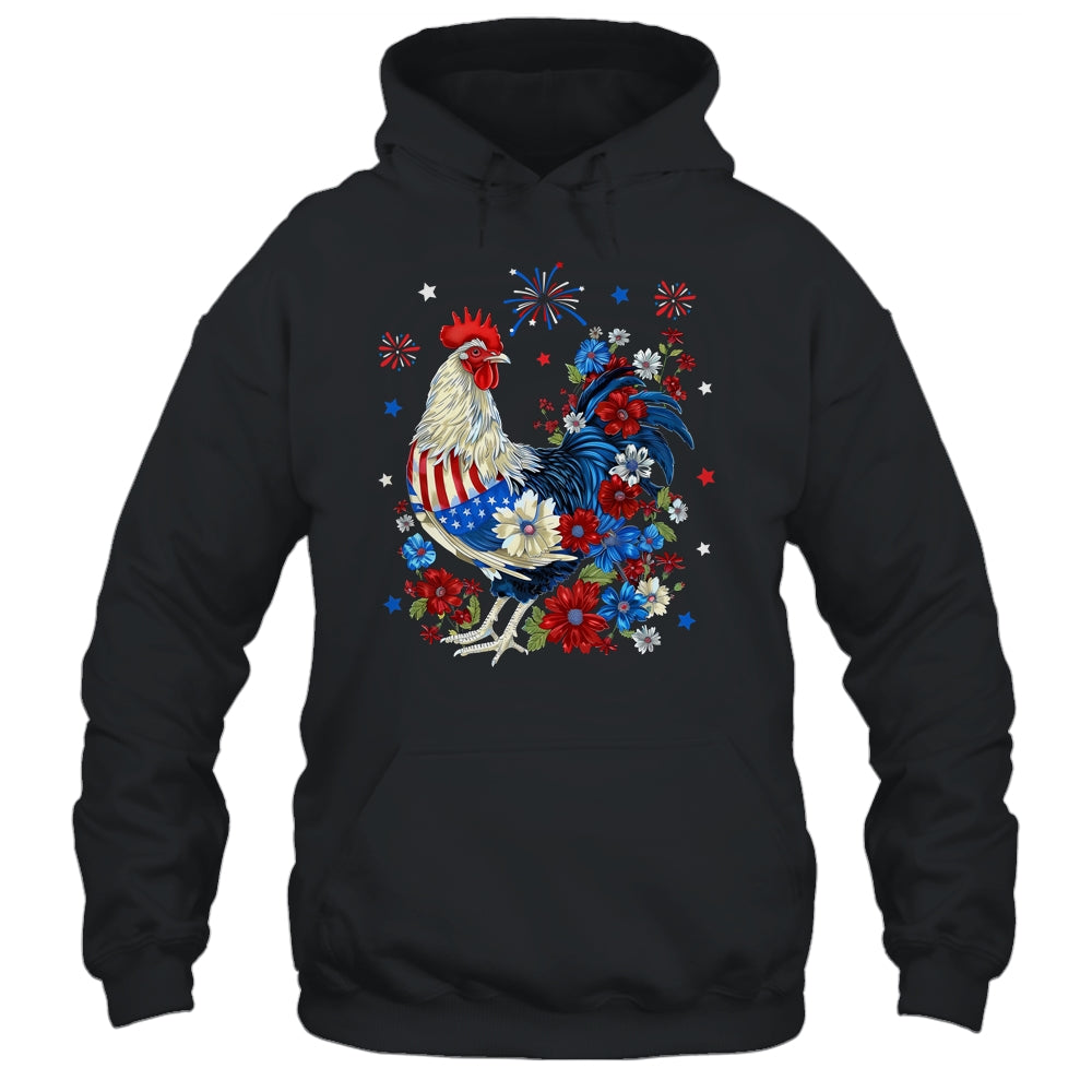 USA American Flag Chicken Lover 4th Of July Patriotic Farmer Shirt & Tank Top | teecentury
