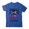 USA American Mama Proud Mom Messy Bun Patriotic 4th Of July Shirt & Tank Top | teecentury