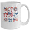 USA Coquette Bow Retro America 4th Of July Patriotic Girls Mug | teecentury
