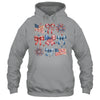 USA Coquette Bow Retro America 4th Of July Patriotic Girls Shirt & Tank Top | teecentury