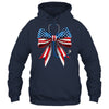 USA Flag Stethoscope Coquette Bow CNA RN Nurse 4th Of July Shirt & Tank Top | teecentury