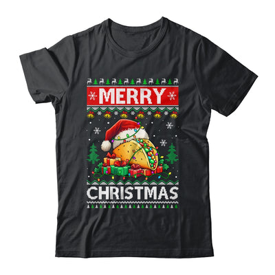 Ugly Christmas Xmas Style Lights Santa Mery Christmas Taco Shirt & Sweatshirt | teecentury