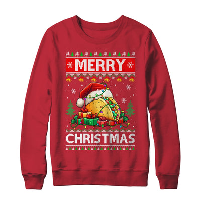 Ugly Christmas Xmas Style Lights Santa Mery Christmas Taco Shirt & Sweatshirt | teecentury