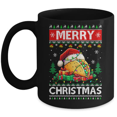 Ugly Christmas Xmas Style Lights Santa Mery Christmas Taco Mug | teecentury