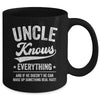Uncle Knows Everything Fathers Day Birthday Christmas Mug | teecentury