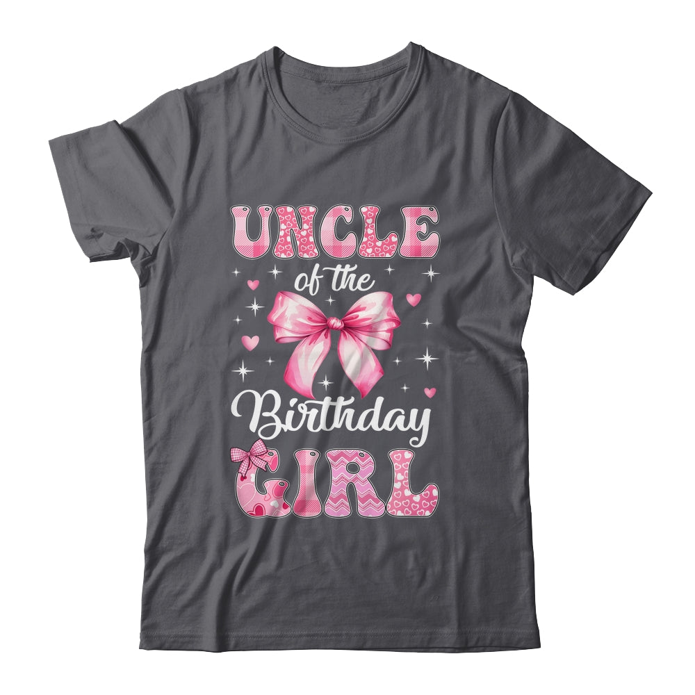 Uncle Of Birthday Girl Coquette Bow Matching Family Shirt & Hoodie | teecentury