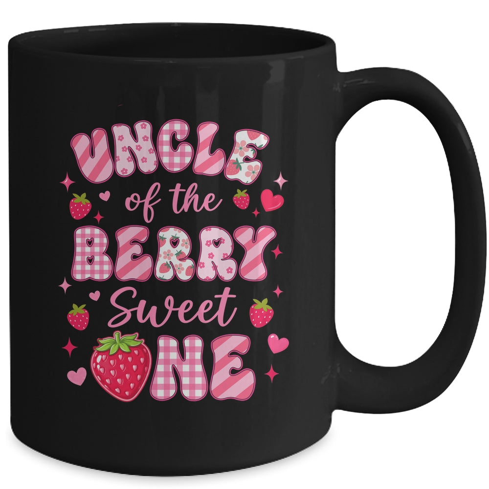Uncle Of The Berry Sweet One Strawberry First Birthday Mug | teecentury