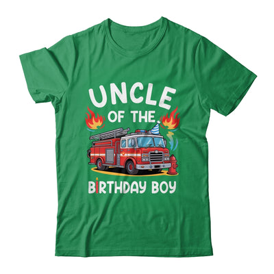 Uncle Of The Birthday Boy Fire Truck Firefighter 1st Party Shirt & Hoodie | teecentury