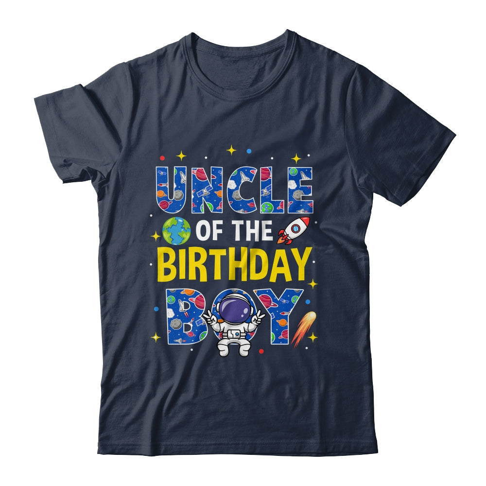 Uncle Of The Birthday Boy Space Astronaut Family Birthday Shirt & Hoodie | teecentury