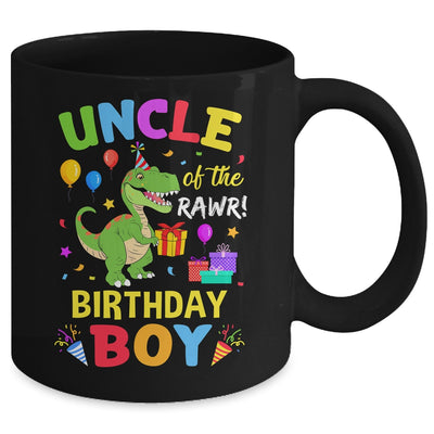 Uncle Of The Birthday Boy T-Rex Funny Dinosaur Boy Party Mug | teecentury