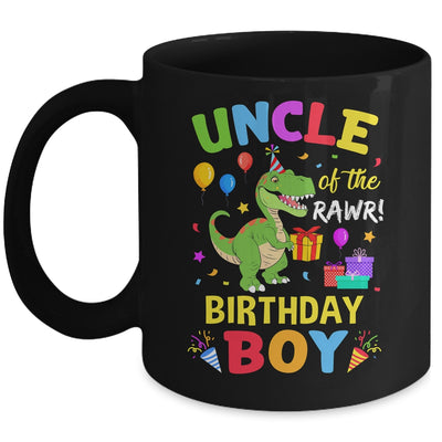 Uncle Of The Birthday Boy T-Rex Funny Dinosaur Boy Party Mug | teecentury