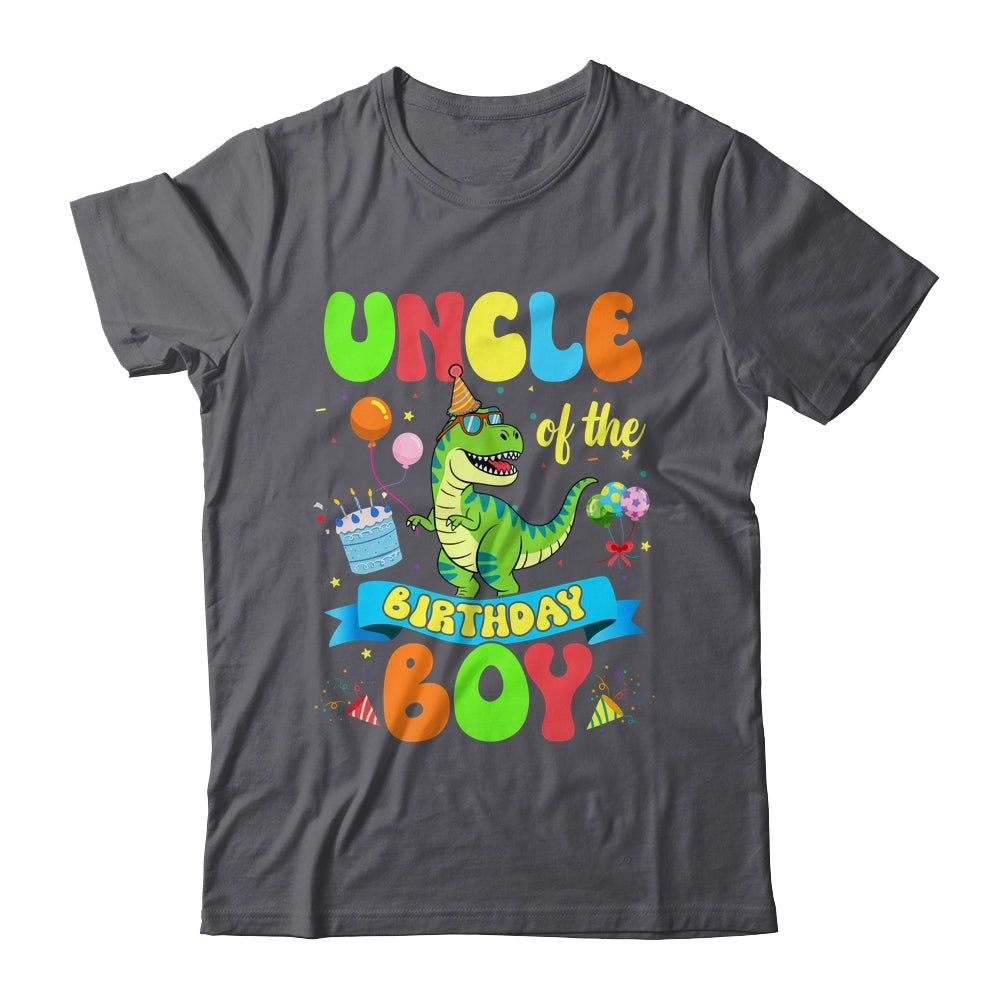 Uncle Of The Birthday Boy TRex Dinosaur Birthday Family Shirt & Hoodie | teecentury