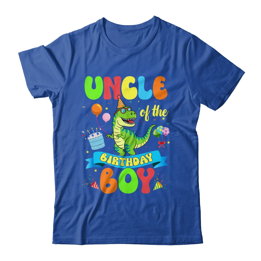 Uncle Of The Birthday Boy TRex Dinosaur Birthday Family Shirt & Hoodie | teecentury