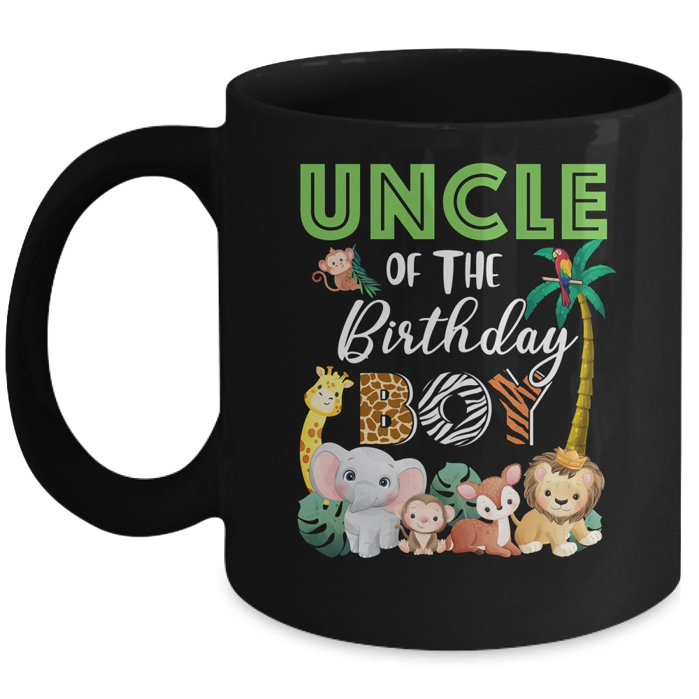 Uncle Of The Birthday Boy Wild Zoo Theme Safari Party Mug | teecentury