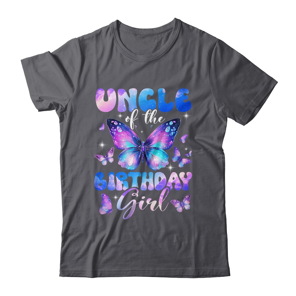 Uncle Of The Birthday Girl Butterfly Family Matching Shirt & Hoodie | teecentury
