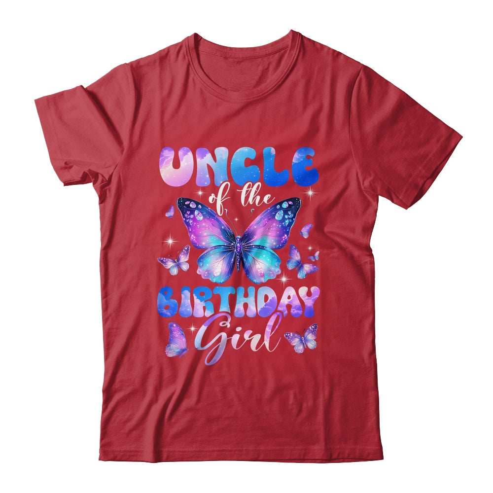 Uncle Of The Birthday Girl Butterfly Family Matching Shirt & Hoodie | teecentury