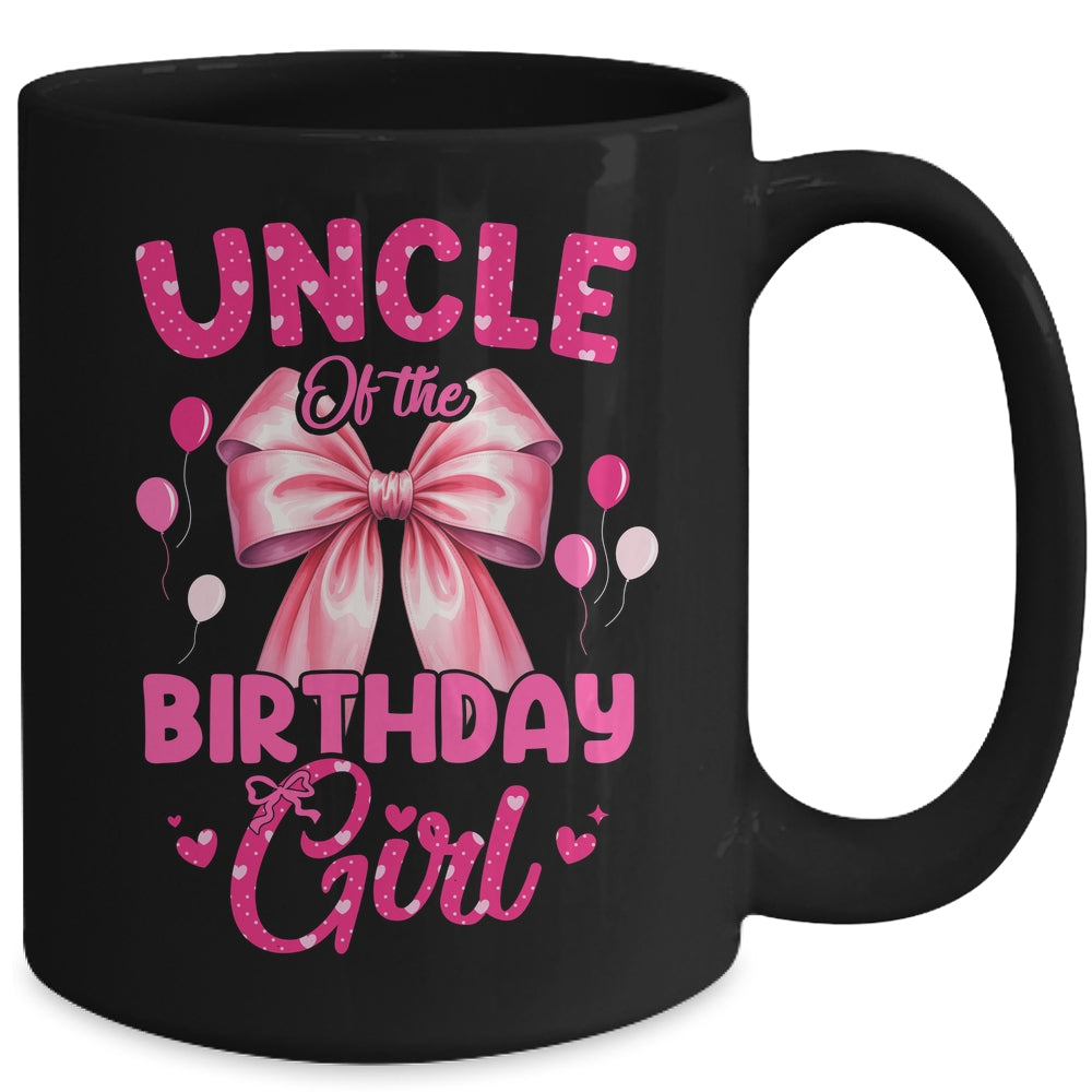 Uncle Of The Birthday Girl Coquette Bow Matching Family Mug | teecentury