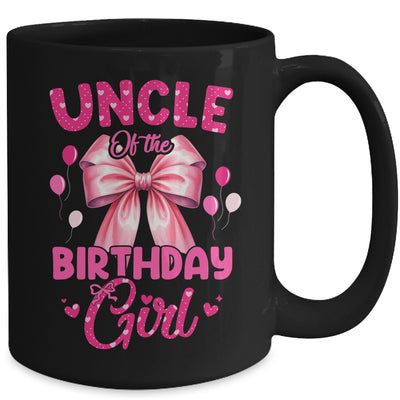 Uncle Of The Birthday Girl Coquette Bow Matching Family Mug | teecentury
