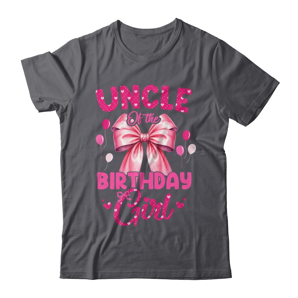 Uncle Of The Birthday Girl Coquette Bow Matching Family Shirt & Hoodie | teecentury
