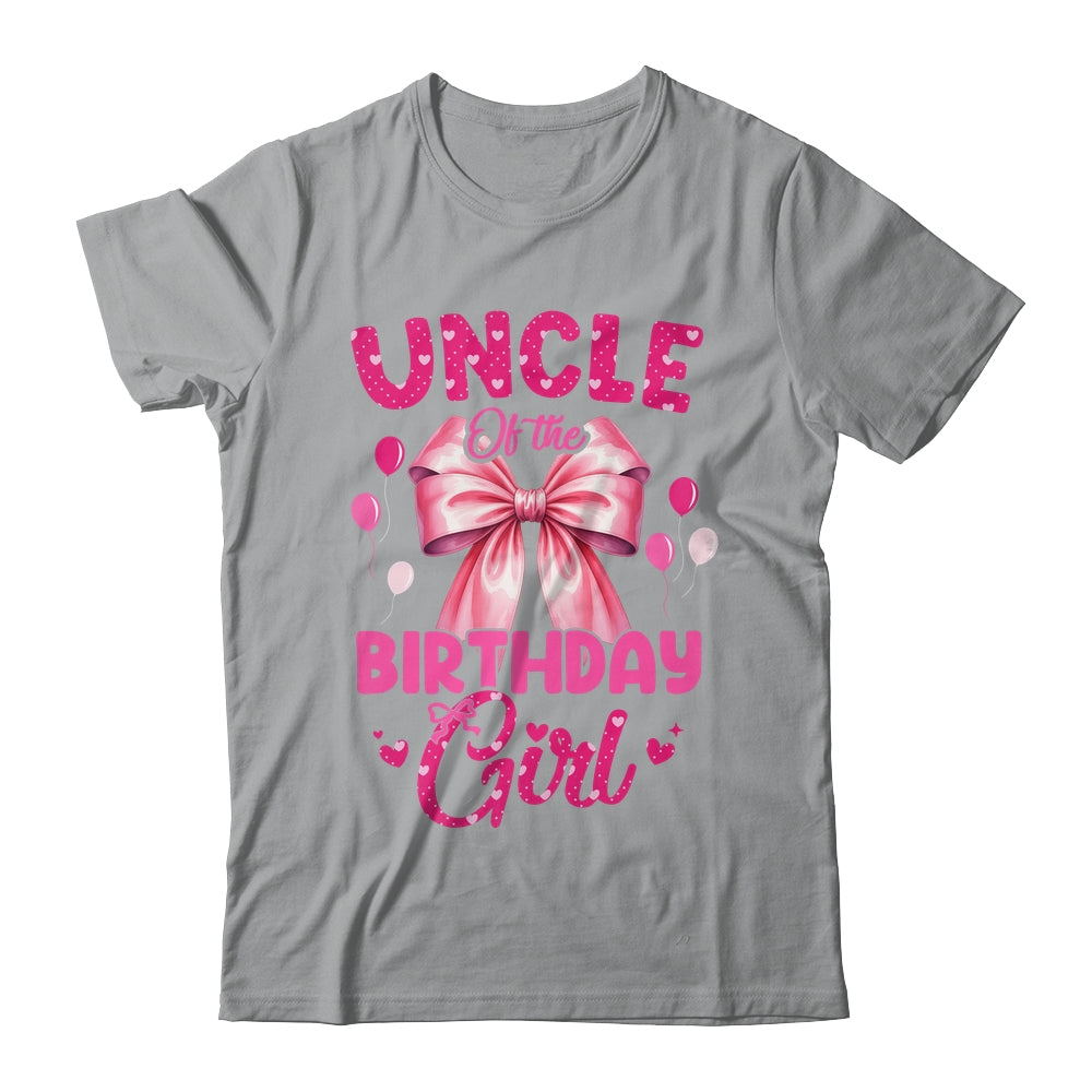 Uncle Of The Birthday Girl Coquette Bow Matching Family Shirt & Hoodie | teecentury
