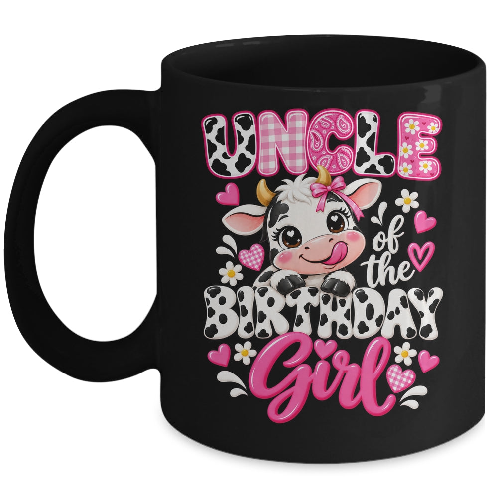 Uncle Of The Birthday Girl Cow 1St Birthday Family Farm Mug | teecentury