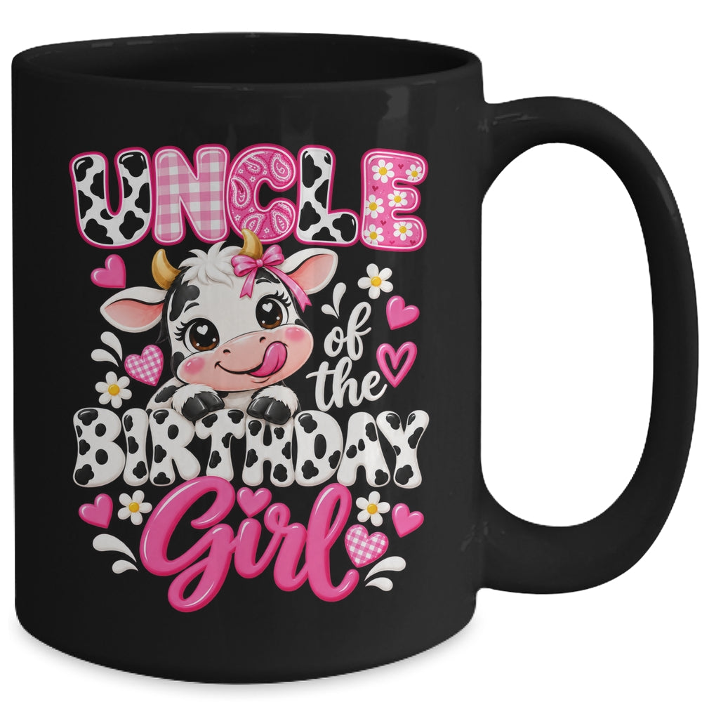 Uncle Of The Birthday Girl Cow 1St Birthday Family Farm Mug | teecentury