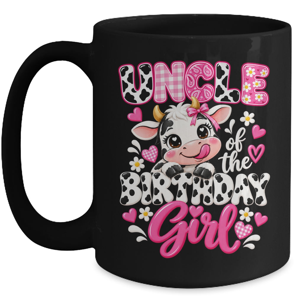 Uncle Of The Birthday Girl Cow 1St Birthday Family Farm Mug | teecentury