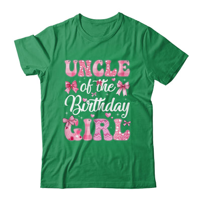 Uncle Of The Birthday Girl Family Pink Coquette Bow Shirt & Hoodie | teecentury