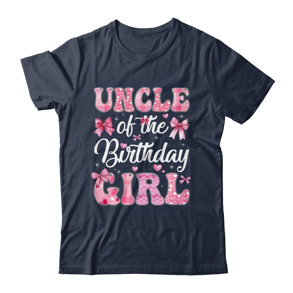Uncle Of The Birthday Girl Family Pink Coquette Bow Shirt & Hoodie | teecentury