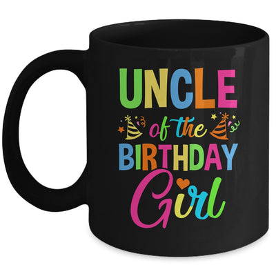 Uncle Of The Birthday Girl Glows Retro 80's Party Family Mug | teecentury
