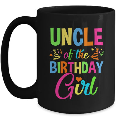 Uncle Of The Birthday Girl Glows Retro 80's Party Family Mug | teecentury