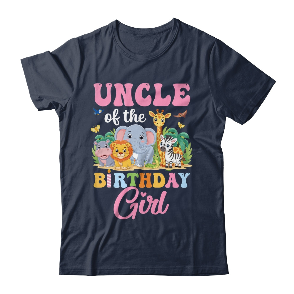 Uncle Of The Birthday Girl Kids Safari Jungle Animal Shirt & Hoodie | teecentury