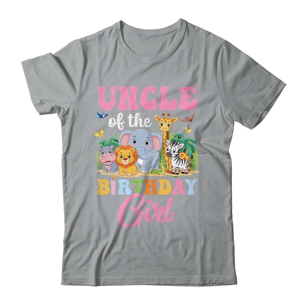 Uncle Of The Birthday Girl Kids Safari Jungle Animal Shirt & Hoodie | teecentury