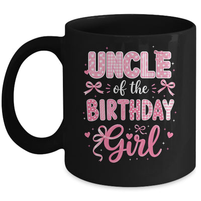 Uncle Of The Birthday Girl Matching Pink Coquette Bow Mug | teecentury