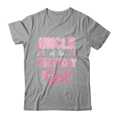 Uncle Of The Birthday Girl Matching Pink Coquette Bow Shirt & Hoodie | teecentury
